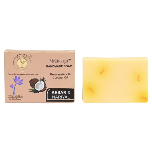 Mridukaya Kesar & Nariyal - Handmade Soap - 100 Gm