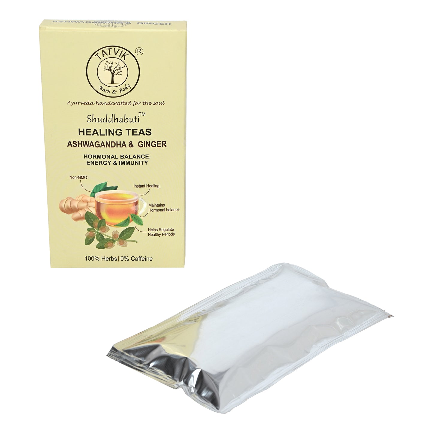 Shuddhabuti Ashwagandha & Ginger - Healing Tea - 100 Gm
