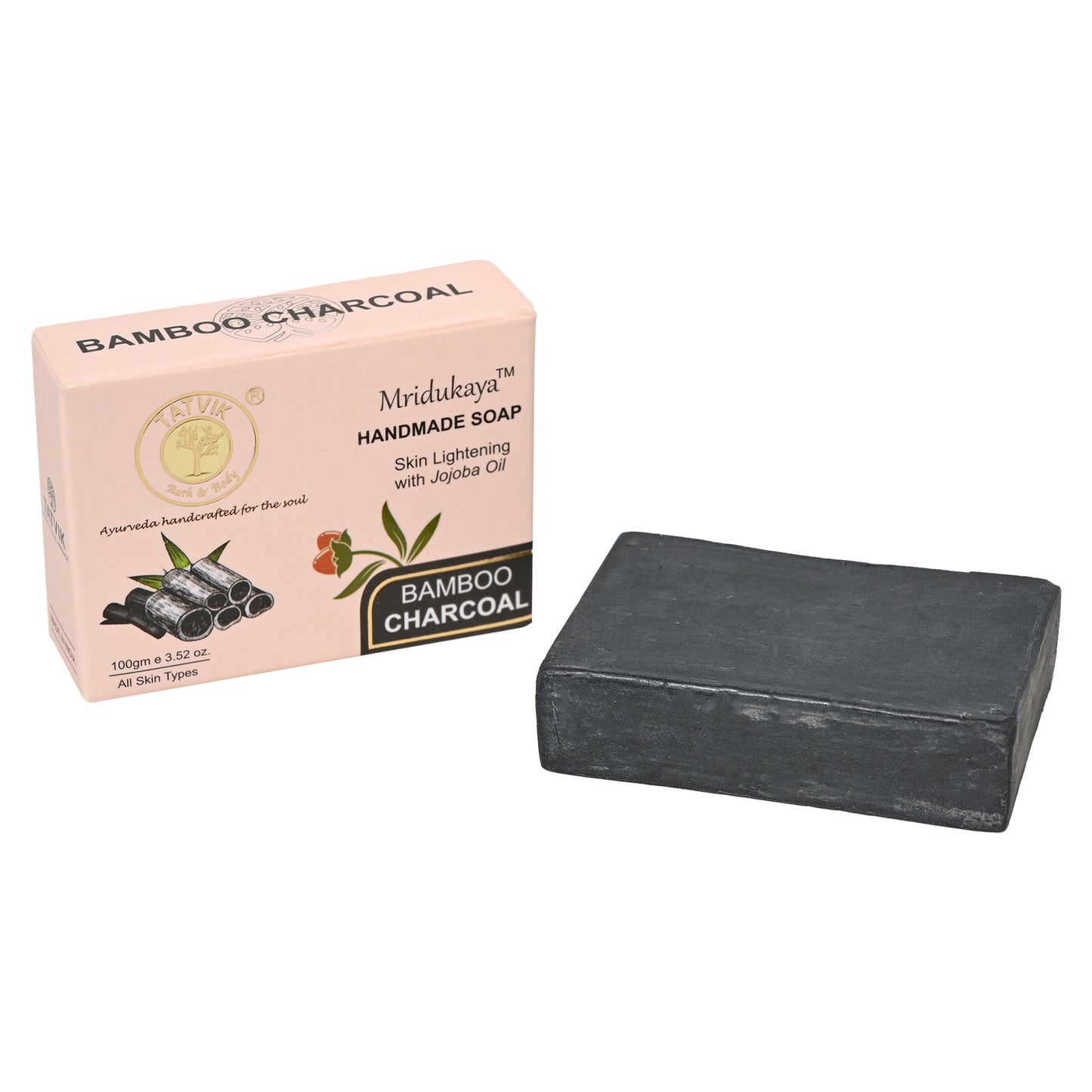 Mridukaya Bamboo Charcoal - Handmade Soap -100 Gm