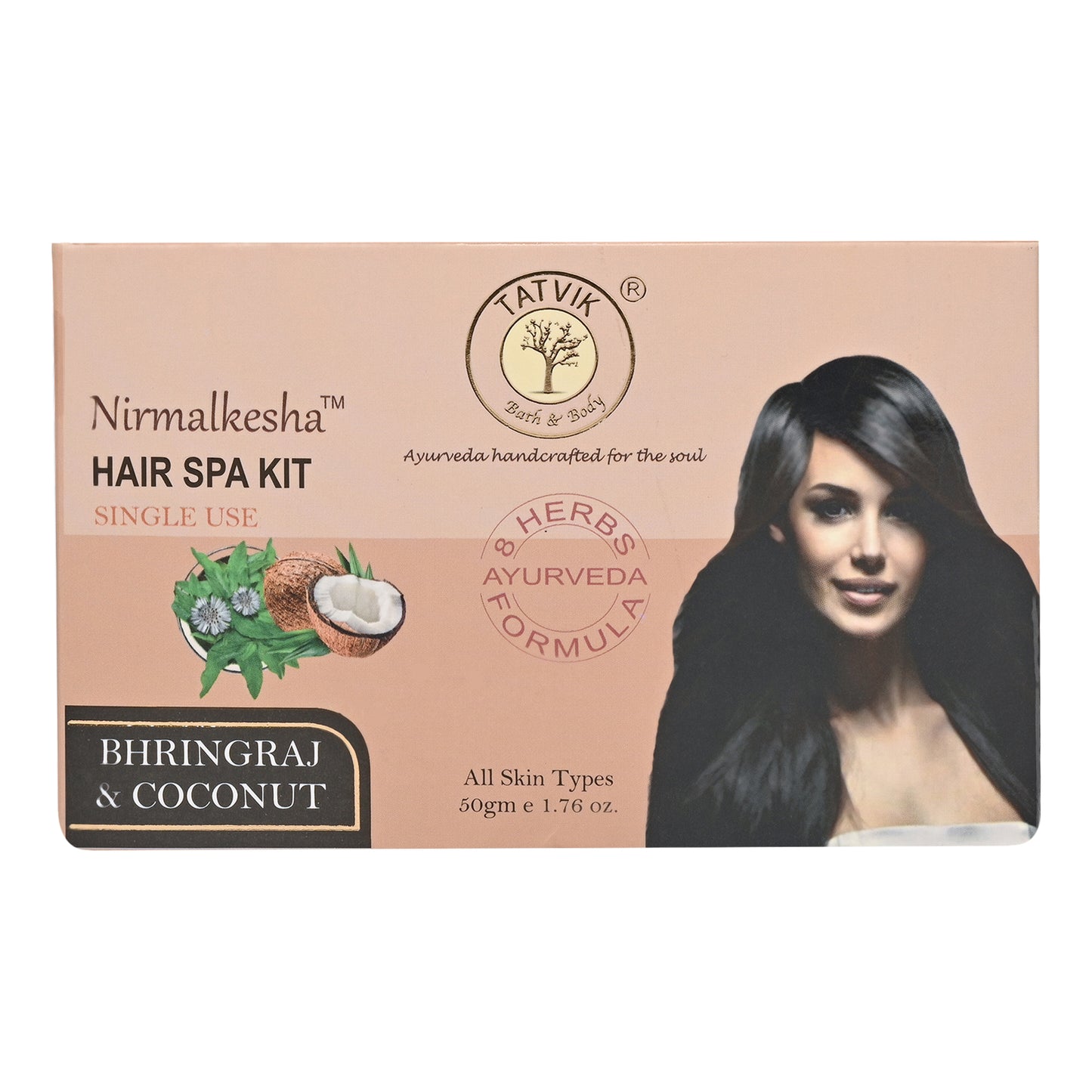 Nirmalkesha Bhringraj & Coconut - Hair Spa Kit - 50 Gm