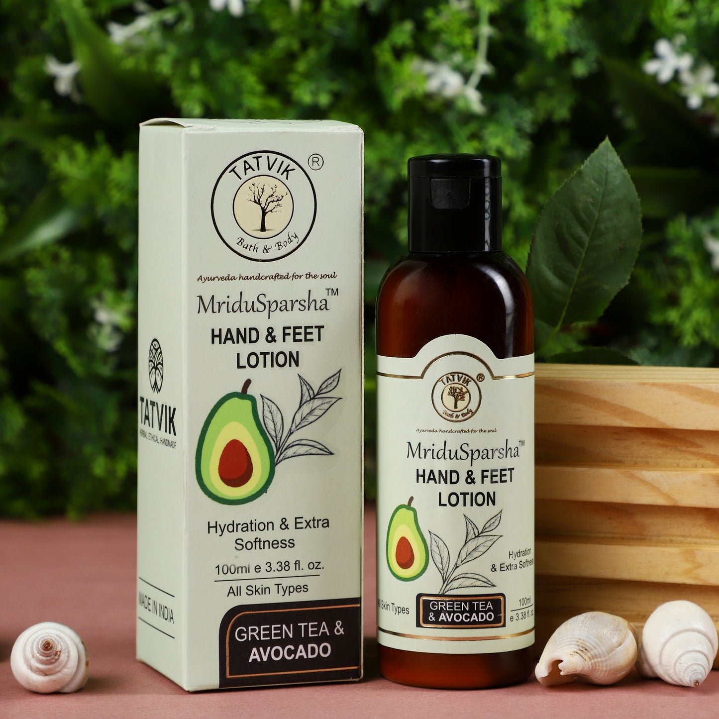 Mridusparsha Green Tea & Avocado - Hand & Feet Lotion - 100 ML