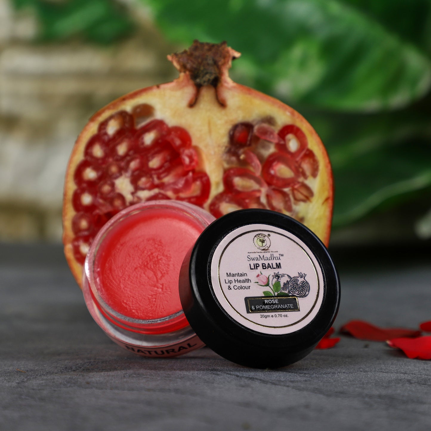 SwaMadhu Rose & Pomegranate - Lip Balm and Tint