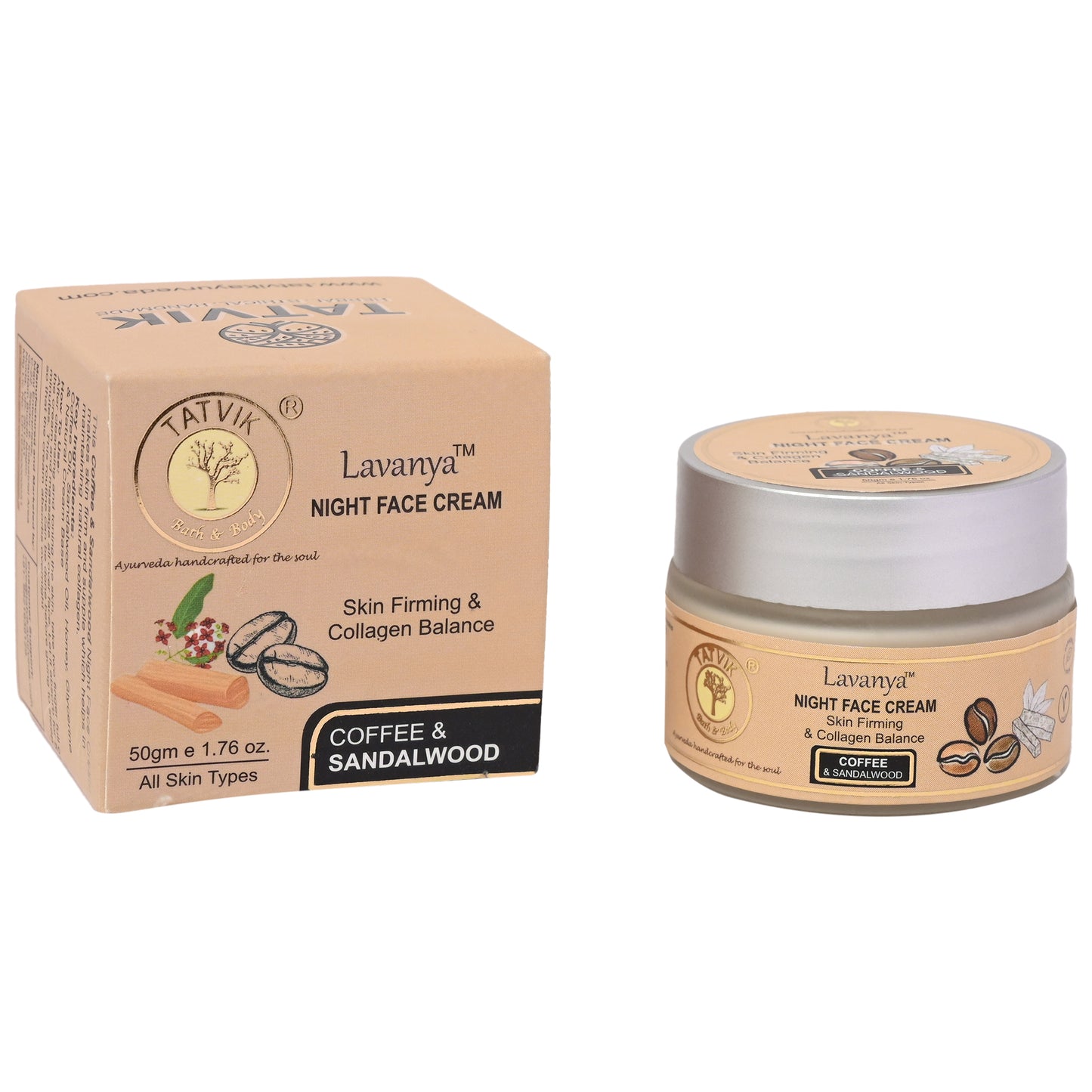 Lavanya Coffee and Sandalwood - Night Face Cream - 50 Gm