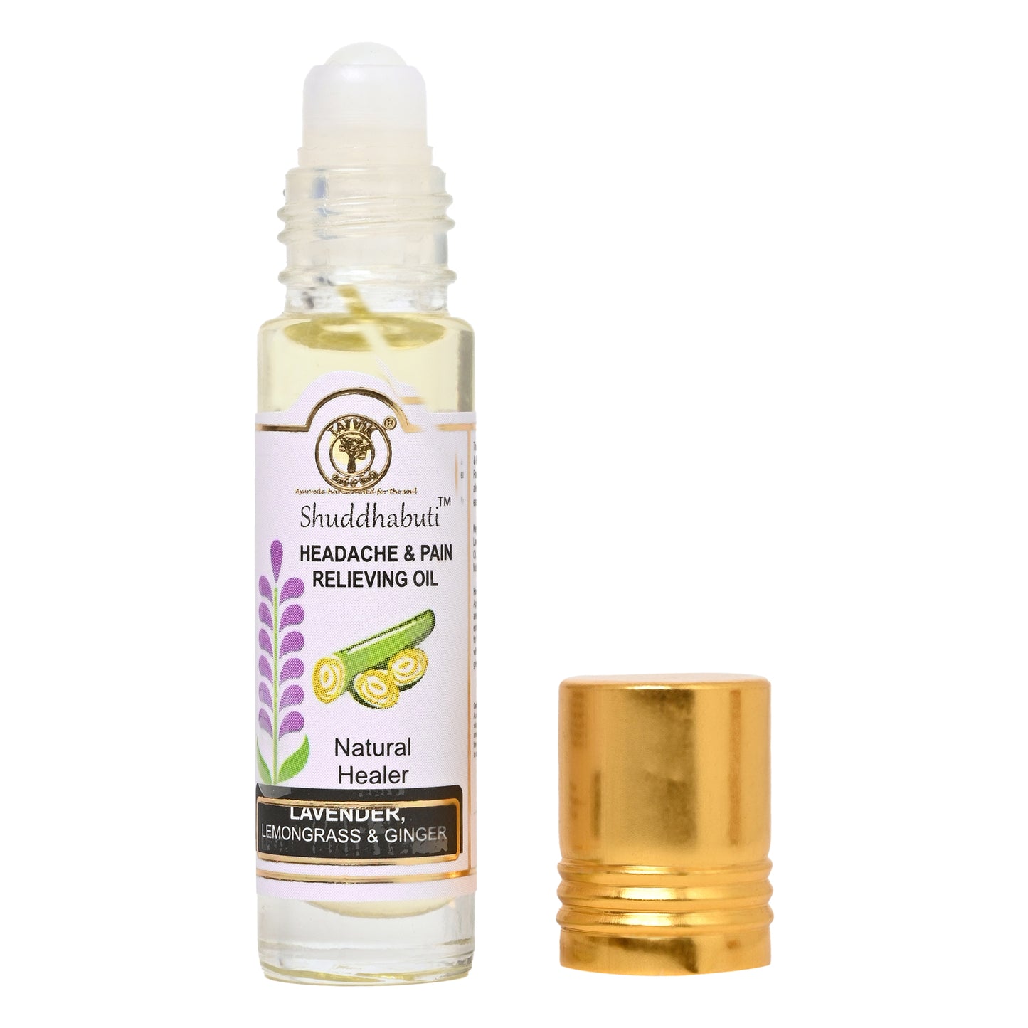 Shuddhabuti Lavender, Lemongrass & Ginger - Headache & Pain Relieving Oil