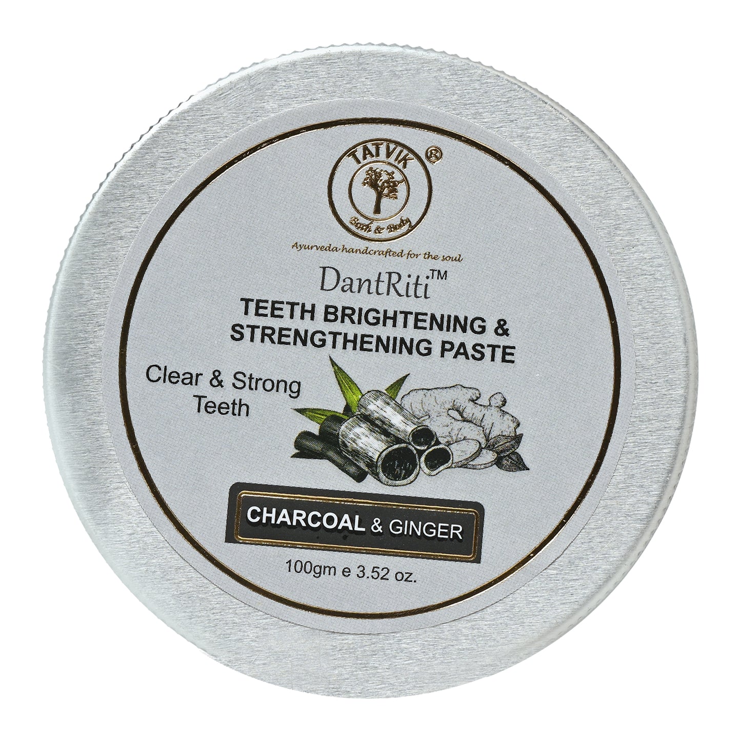 Dantriti Charcoal & Ginger - Teeth Brightening & Strengthening Paste - 100 Gm