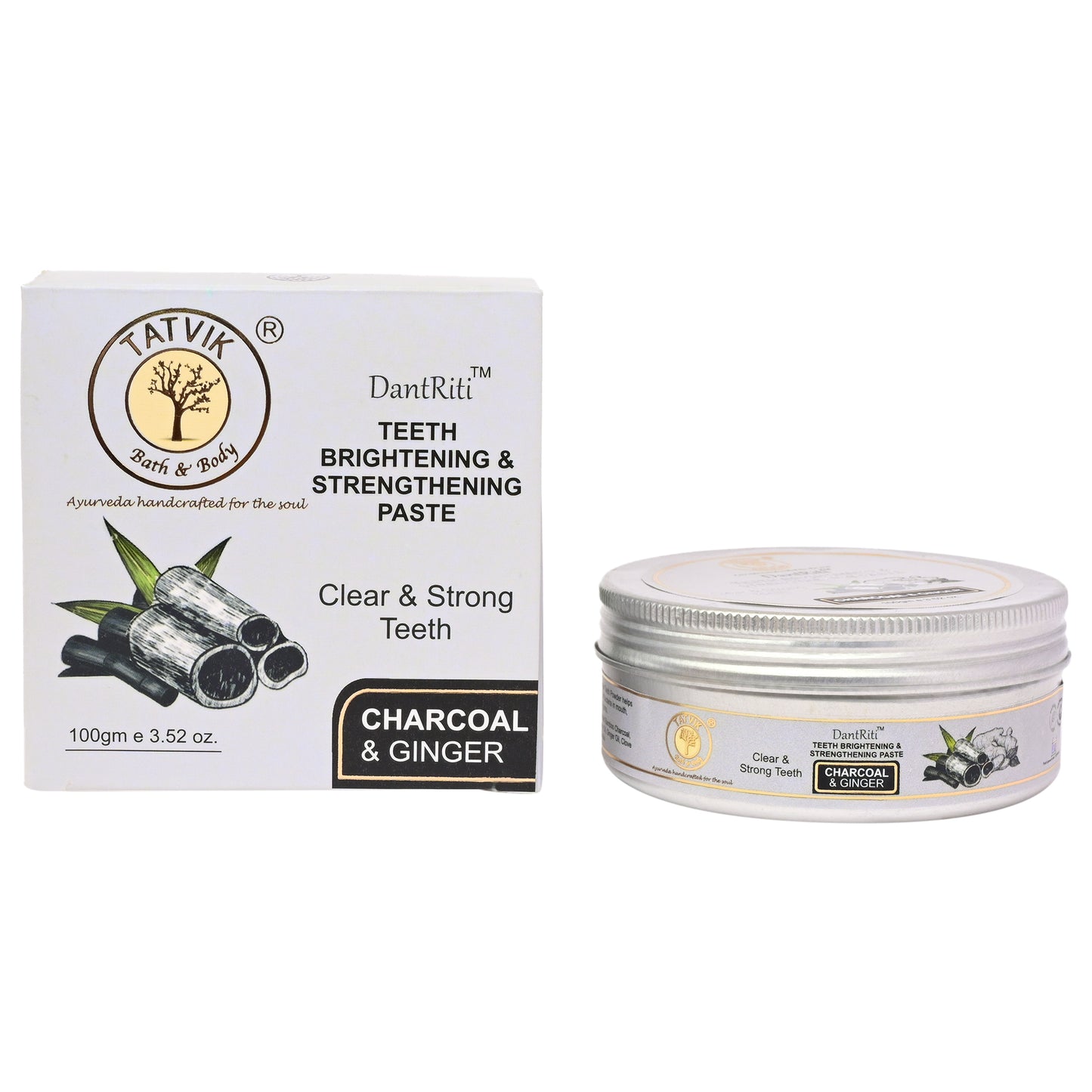 Dantriti Charcoal & Ginger - Teeth Brightening & Strengthening Paste - 100 Gm