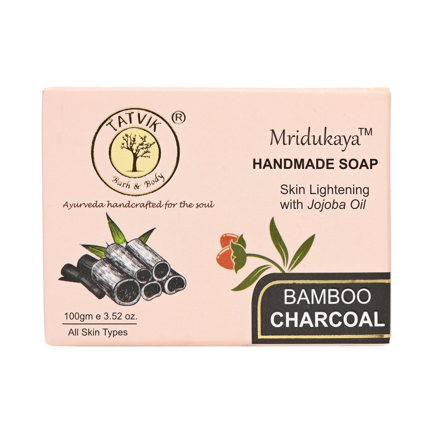 Mridukaya Bamboo Charcoal - Handmade Soap (100gm)