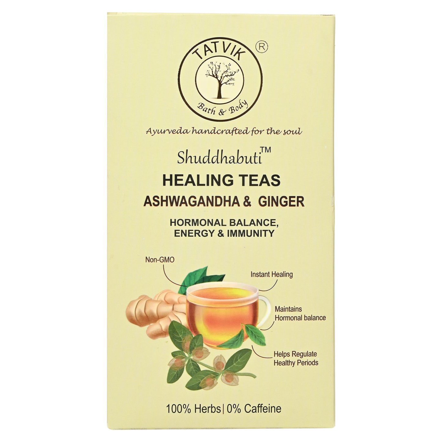 Shuddhabuti Ashwagandha & Ginger - Healing Tea - 100 Gm