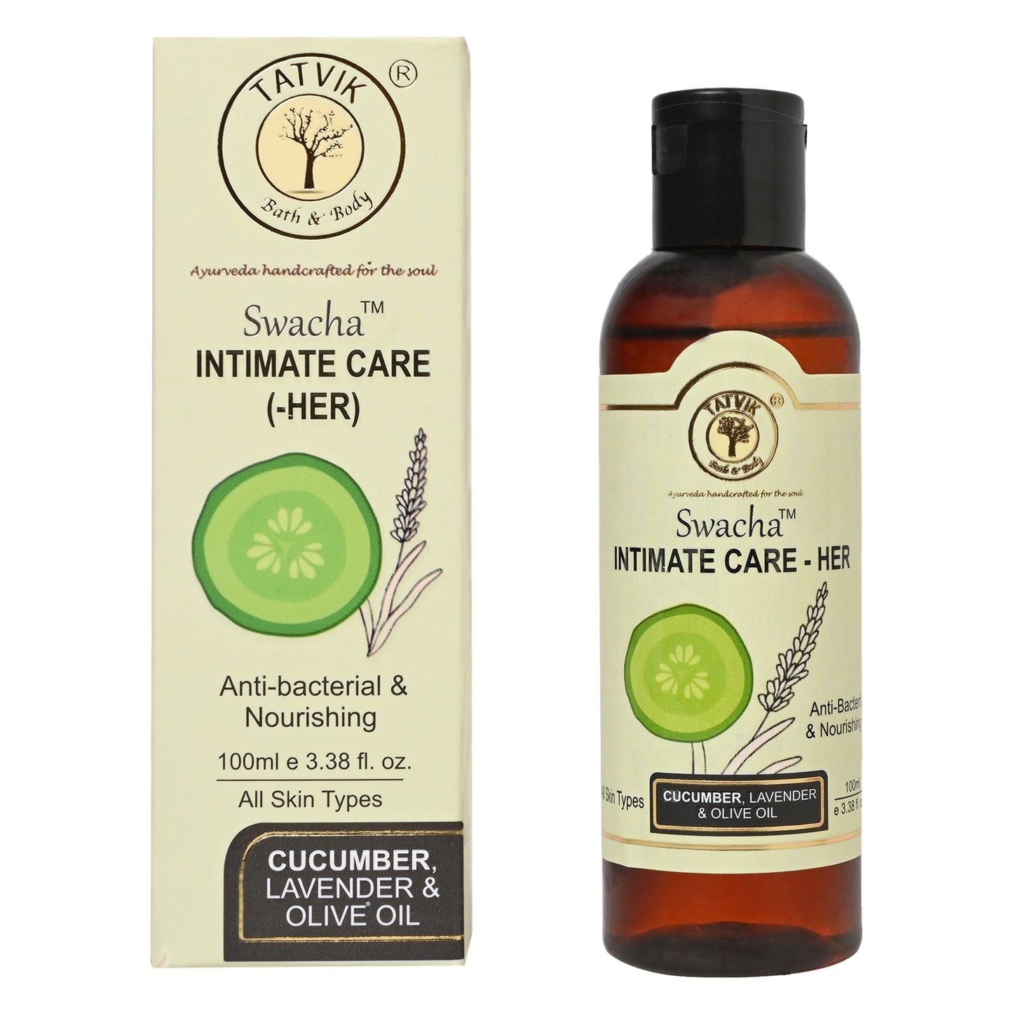 Swacha Cucumber, Lavender & Olive Oil - Intimate Care Wash (Her) - 100 ML